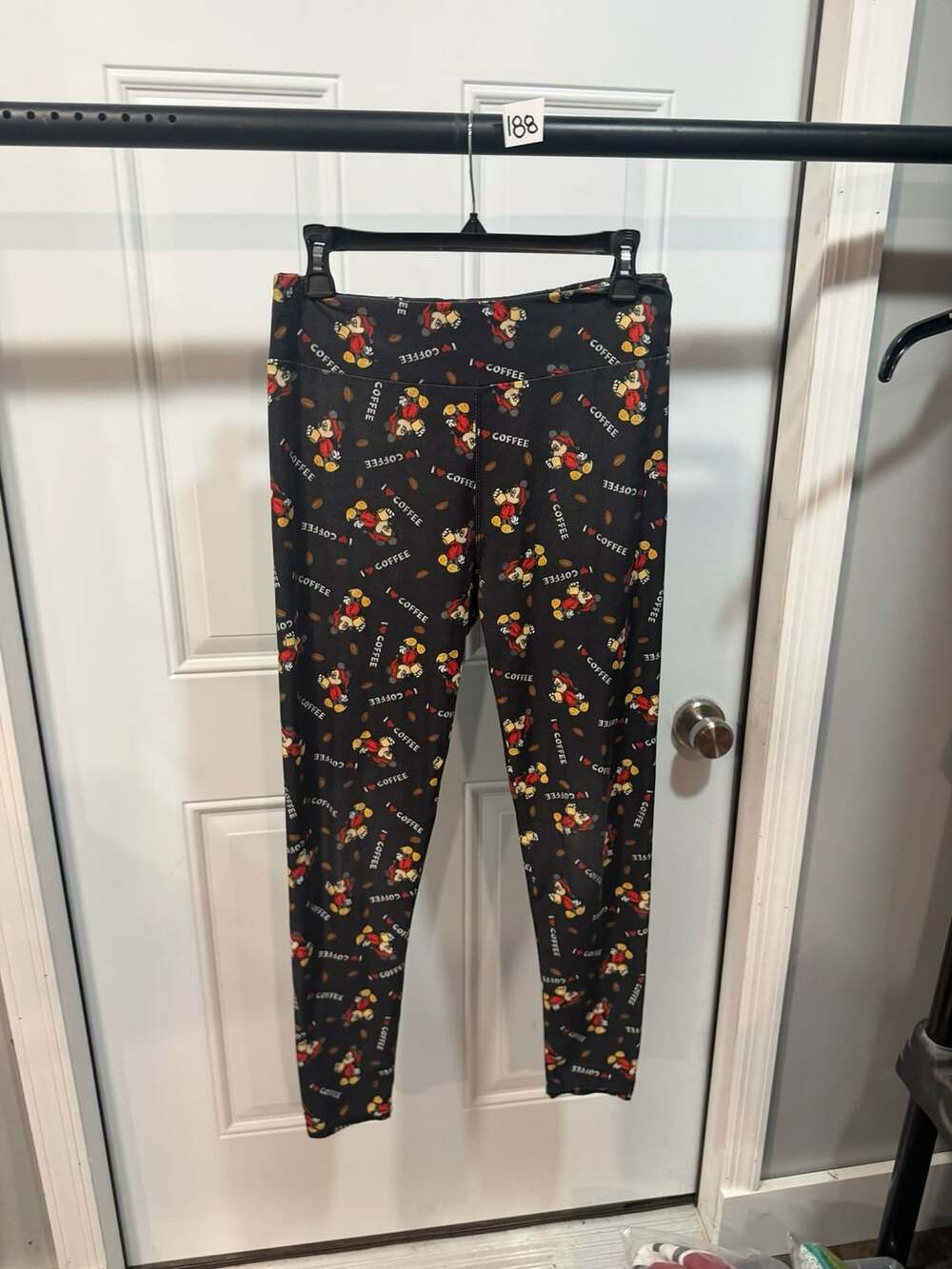 LuLaRoe Mickey Mouse Coffee Print Leggings